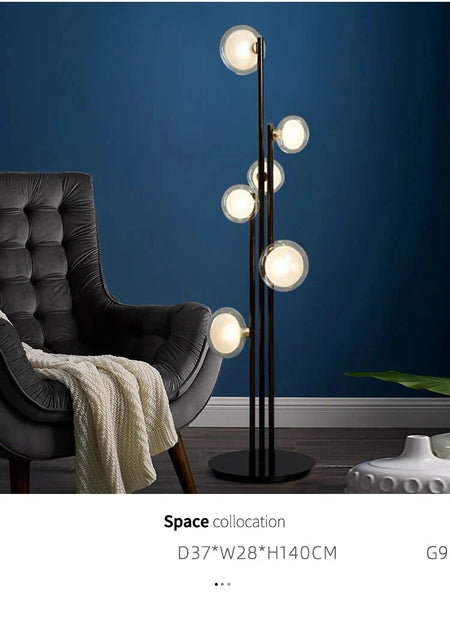 Luminaire Élégant en Verre Noir Minimaliste IL527913-ILLUMEEN.COM