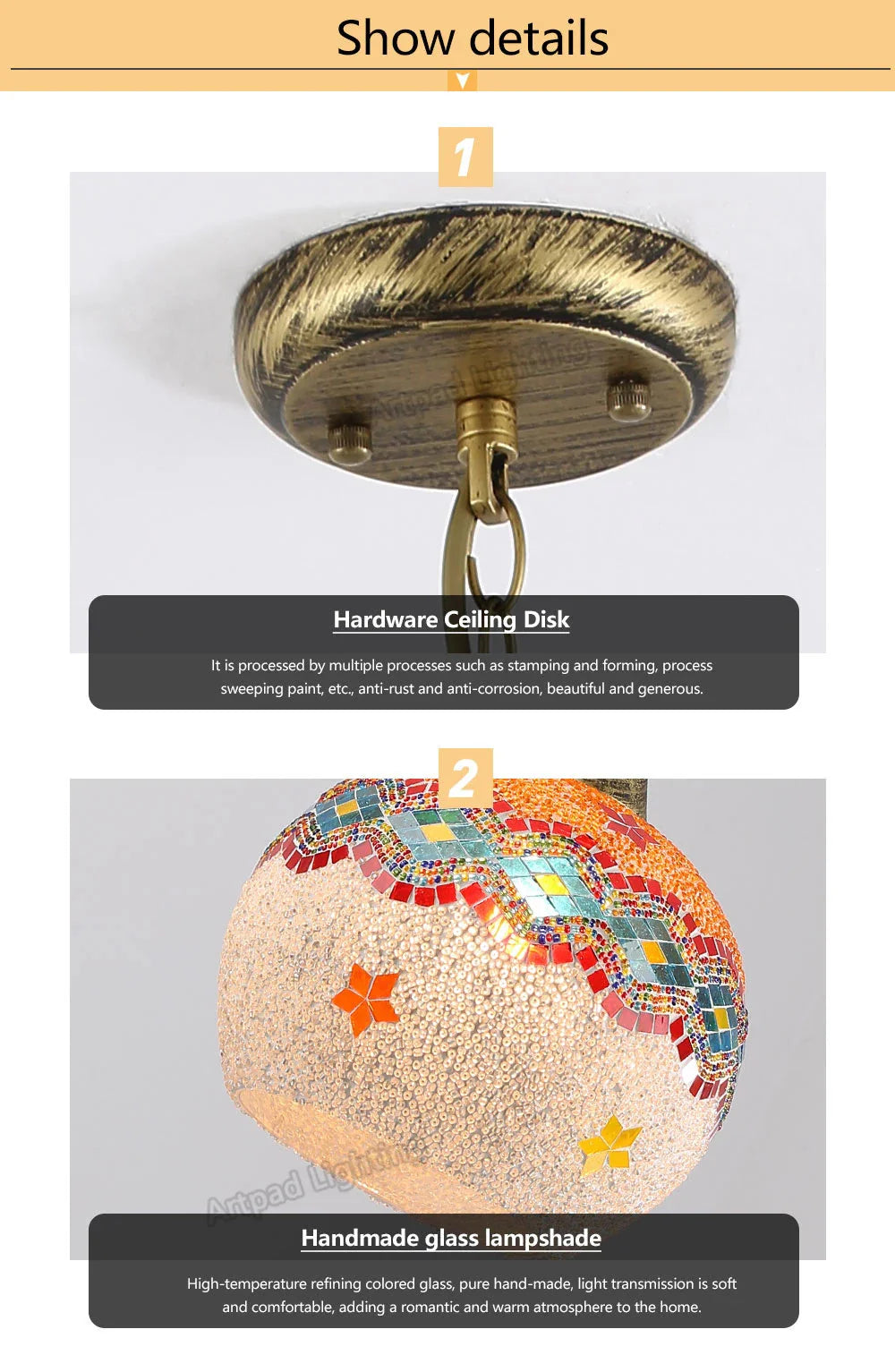 Luminaire Élégant en Verre Rétro IL524637-ILLUMEEN.COM