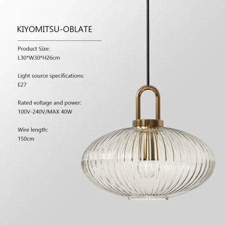 Luminaire Élégant en Verre Strié Doré IL583274-ILLUMEEN.COM