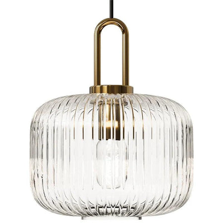 Luminaire Élégant en Verre Strié Doré IL583274-ILLUMEEN.COM