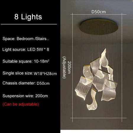 Luminaire Élégant en Voiles Flottantes IL582931-ILLUMEEN.COM