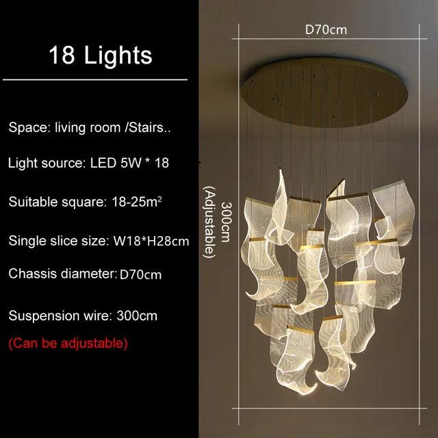 Luminaire Élégant en Voiles Flottantes IL582931-ILLUMEEN.COM