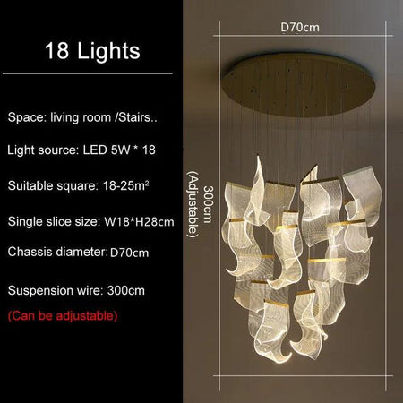 Luminaire Élégant en Voiles Flottantes IL582931-ILLUMEEN.COM