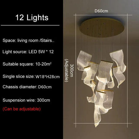 Luminaire Élégant en Voiles Flottantes IL582931-ILLUMEEN.COM