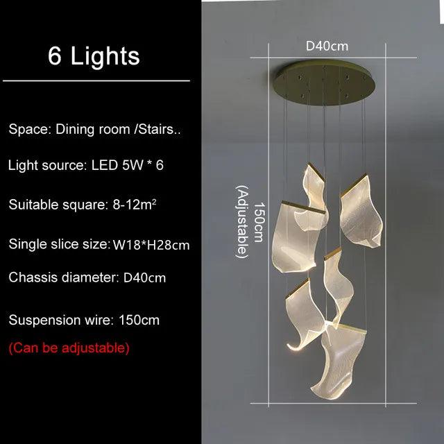 Luminaire Élégant en Voiles Flottantes IL582931-ILLUMEEN.COM