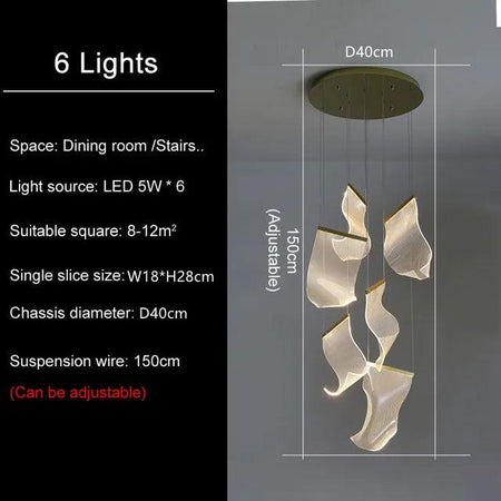 Luminaire Élégant en Voiles Flottantes IL582931-ILLUMEEN.COM