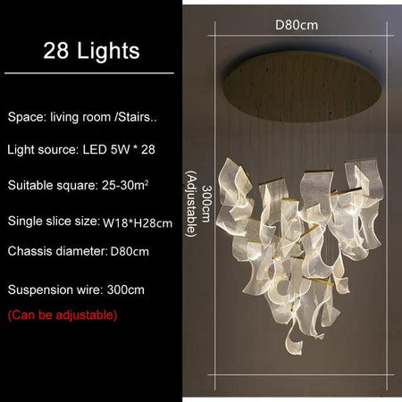 Luminaire Élégant en Voiles Flottantes IL582931-ILLUMEEN.COM