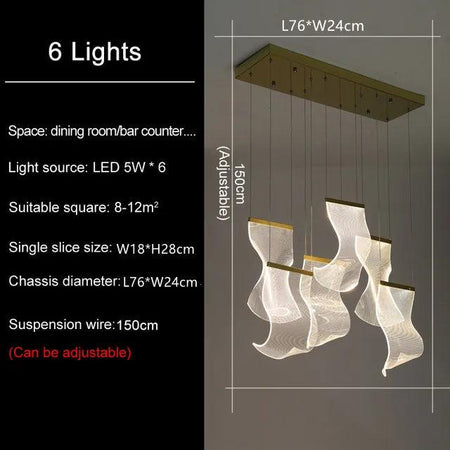 Luminaire Élégant en Voiles Flottantes IL582931-ILLUMEEN.COM