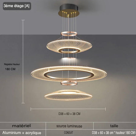 Luminaire Élégant et Innovant en Aluminium Doré IL527430-ILLUMEEN.COM