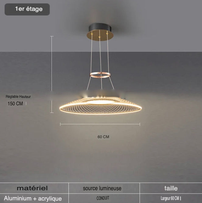 Luminaire Élégant et Innovant en Aluminium Doré IL527430-ILLUMEEN.COM