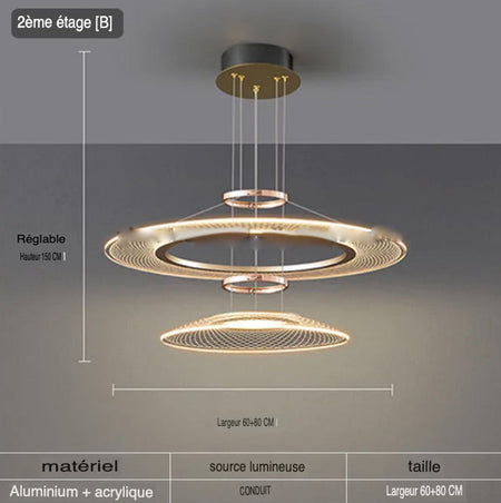 Luminaire Élégant et Innovant en Aluminium Doré IL527430-ILLUMEEN.COM