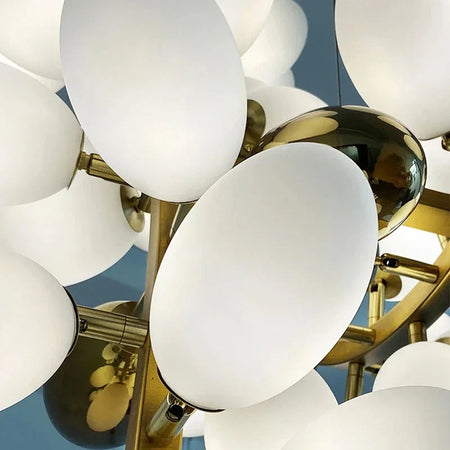 Luminaire Élégant IL374829 en Cuivre et Verre de Jade Blanc-ILLUMEEN.COM