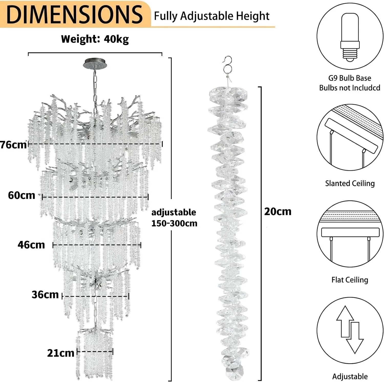 Luminaire Élégant IL452637 : Lustre Cristal Chic avec Pompon-ILLUMEEN.COM