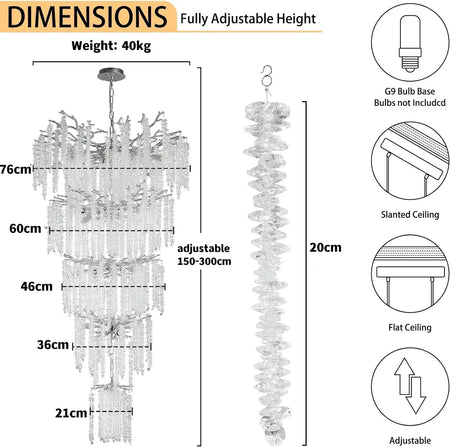 Luminaire Élégant IL452637 : Lustre Cristal Chic avec Pompon-ILLUMEEN.COM