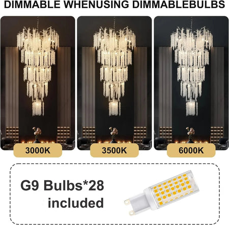 Luminaire Élégant IL452637 : Lustre Cristal Chic avec Pompon-ILLUMEEN.COM