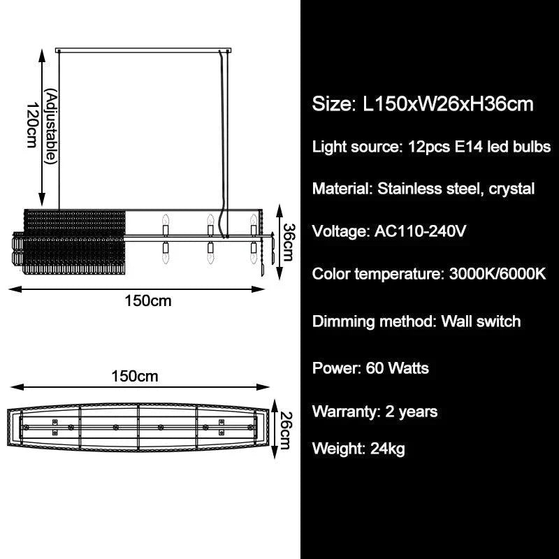 Luminaire Élégant IL485732 en Cristal et Acier Inoxydable-ILLUMEEN.COM