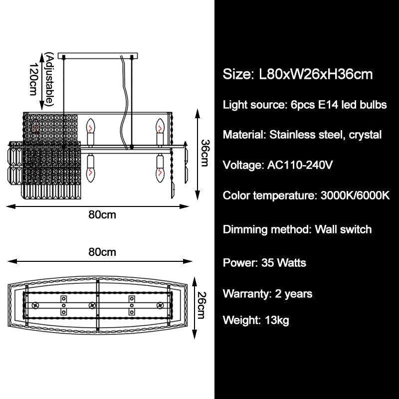 Luminaire Élégant IL485732 en Cristal et Acier Inoxydable-ILLUMEEN.COM