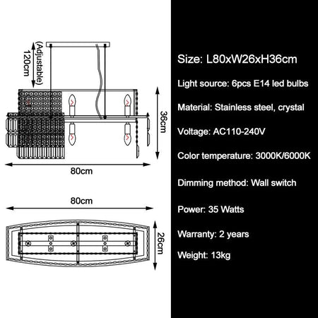 Luminaire Élégant IL485732 en Cristal et Acier Inoxydable-ILLUMEEN.COM