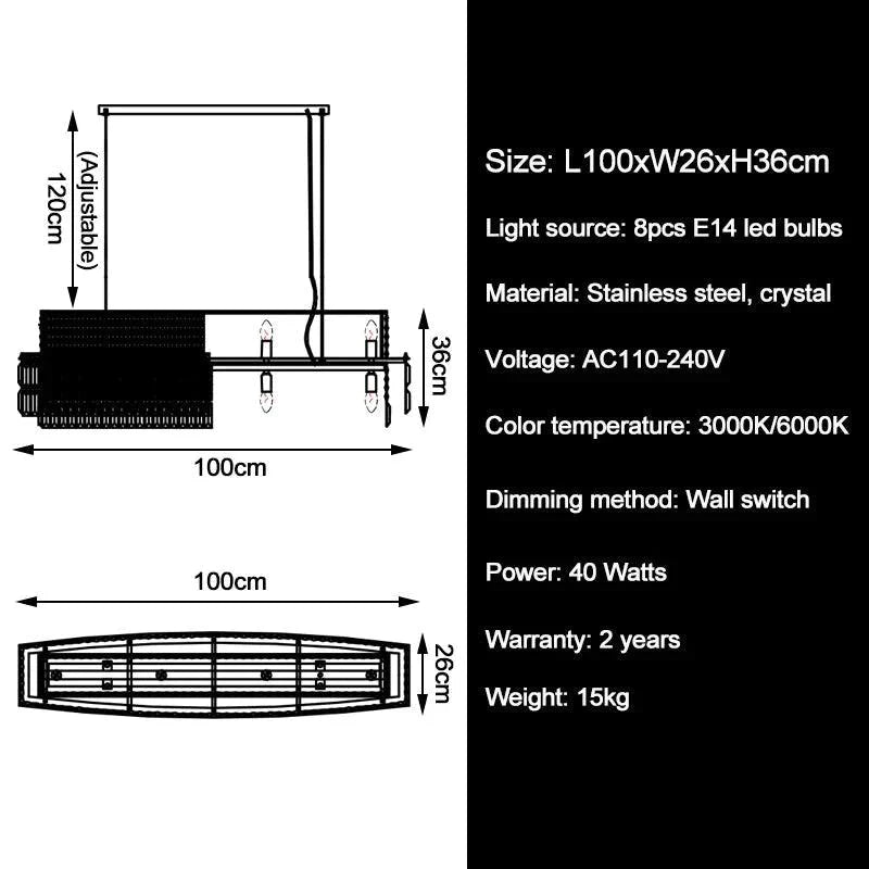 Luminaire Élégant IL485732 en Cristal et Acier Inoxydable-ILLUMEEN.COM