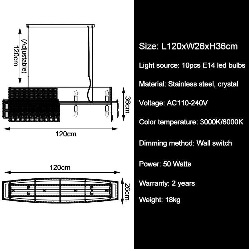 Luminaire Élégant IL485732 en Cristal et Acier Inoxydable-ILLUMEEN.COM