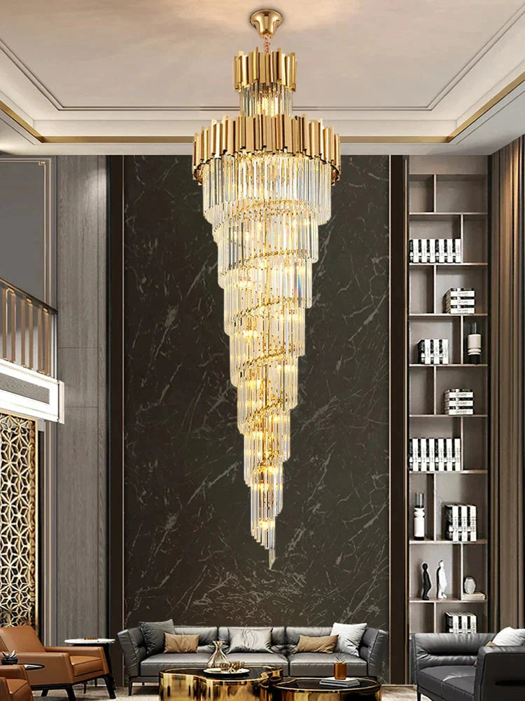 Luminaire Élégant IL572839 - Lustre en Cristal Moderne avec Options Personnalisables de Taille et de Température de Lumière-ILLUMEEN.COM