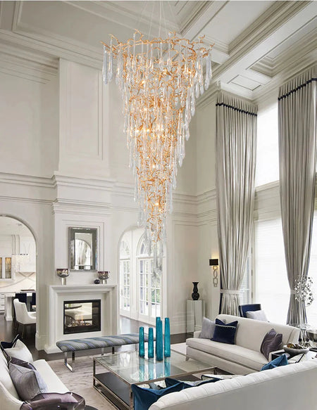 Luminaire Élégant IL583927 - Chandelier en Cristal Moderne aux Inspirations Florales et Élégantes pour un Foyer Sophistiqué-ILLUMEEN.COM