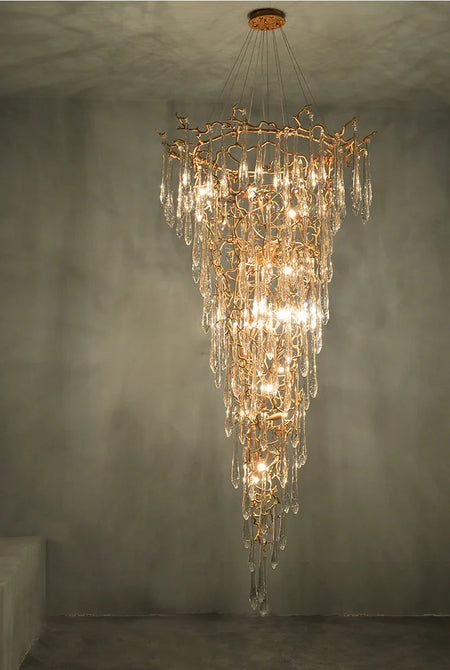 Luminaire Élégant IL583927 - Chandelier en Cristal Moderne aux Inspirations Florales et Élégantes pour un Foyer Sophistiqué-ILLUMEEN.COM