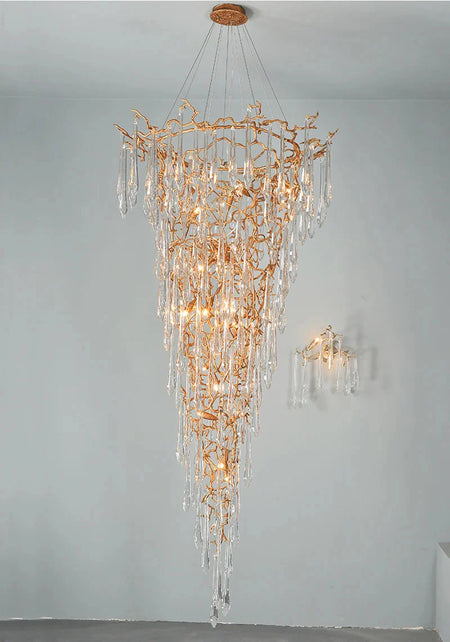 Luminaire Élégant IL583927 - Chandelier en Cristal Moderne aux Inspirations Florales et Élégantes pour un Foyer Sophistiqué-ILLUMEEN.COM