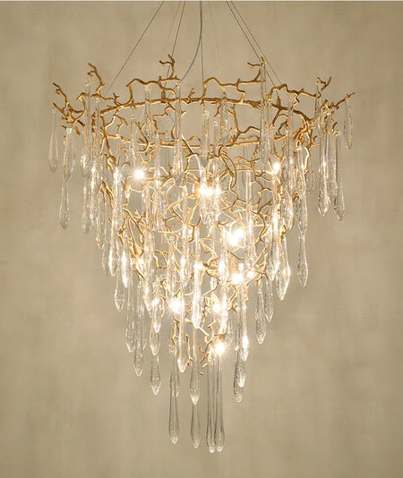 Luminaire Élégant IL583927 - Chandelier en Cristal Moderne aux Inspirations Florales et Élégantes pour un Foyer Sophistiqué-ILLUMEEN.COM