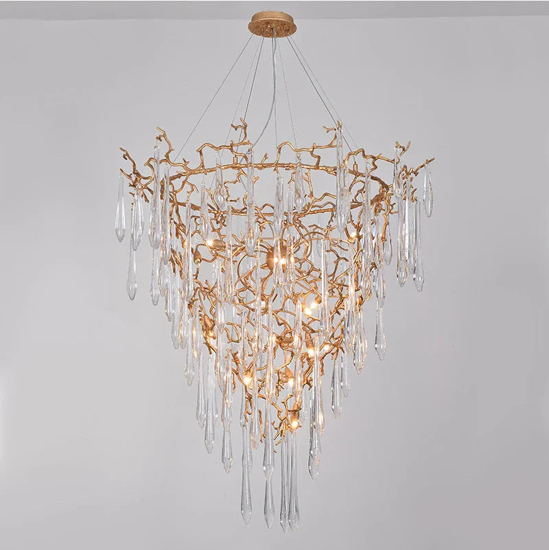 Luminaire Élégant IL583927 - Chandelier en Cristal Moderne aux Inspirations Florales et Élégantes pour un Foyer Sophistiqué-ILLUMEEN.COM