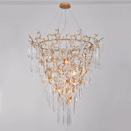 Luminaire Élégant IL583927 - Chandelier en Cristal Moderne aux Inspirations Florales et Élégantes pour un Foyer Sophistiqué-ILLUMEEN.COM