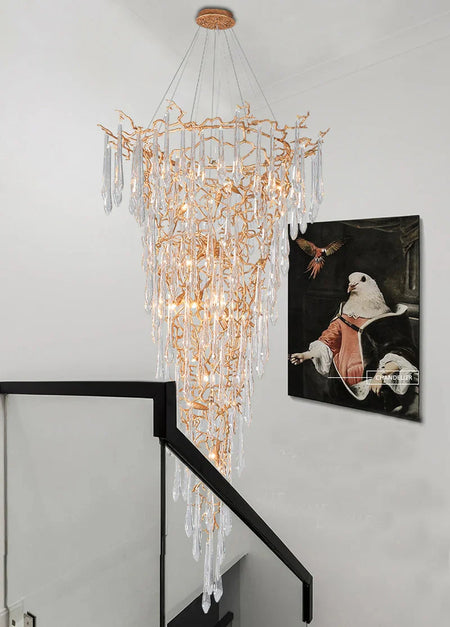 Luminaire Élégant IL583927 - Chandelier en Cristal Moderne aux Inspirations Florales et Élégantes pour un Foyer Sophistiqué-ILLUMEEN.COM