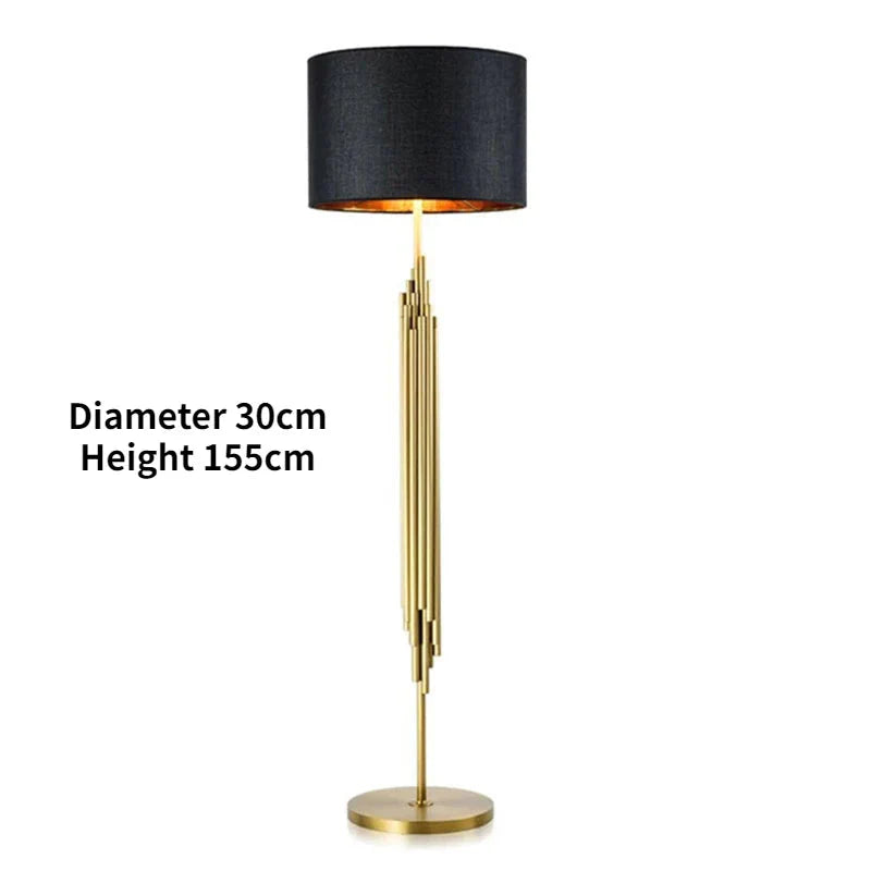 Luminaire Élégant Lampe de Plancher Moderne en Métal Doré IL927384-ILLUMEEN.COM