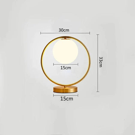Luminaire Élégant : Lampe de Table en Verre Doré IL246817-ILLUMEEN.COM
