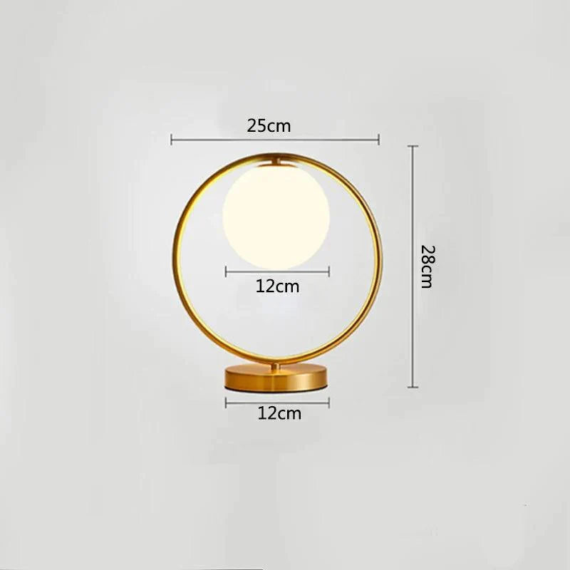 Luminaire Élégant : Lampe de Table en Verre Doré IL246817-ILLUMEEN.COM