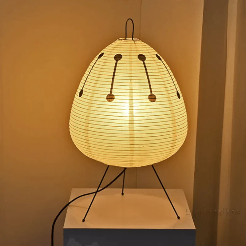 Luminaire Élégant Lampe de Table LED Moderne en Métal et Papier de Riz IL582349-ILLUMEEN.COM