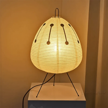 Luminaire Élégant Lampe de Table LED Moderne en Métal et Papier de Riz IL582349-ILLUMEEN.COM