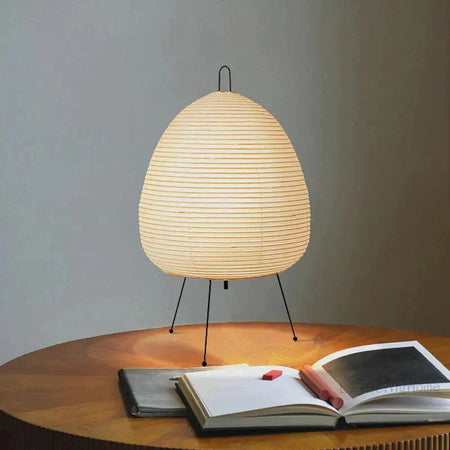 Luminaire Élégant Lampe de Table LED Moderne en Métal et Papier de Riz IL582349-ILLUMEEN.COM