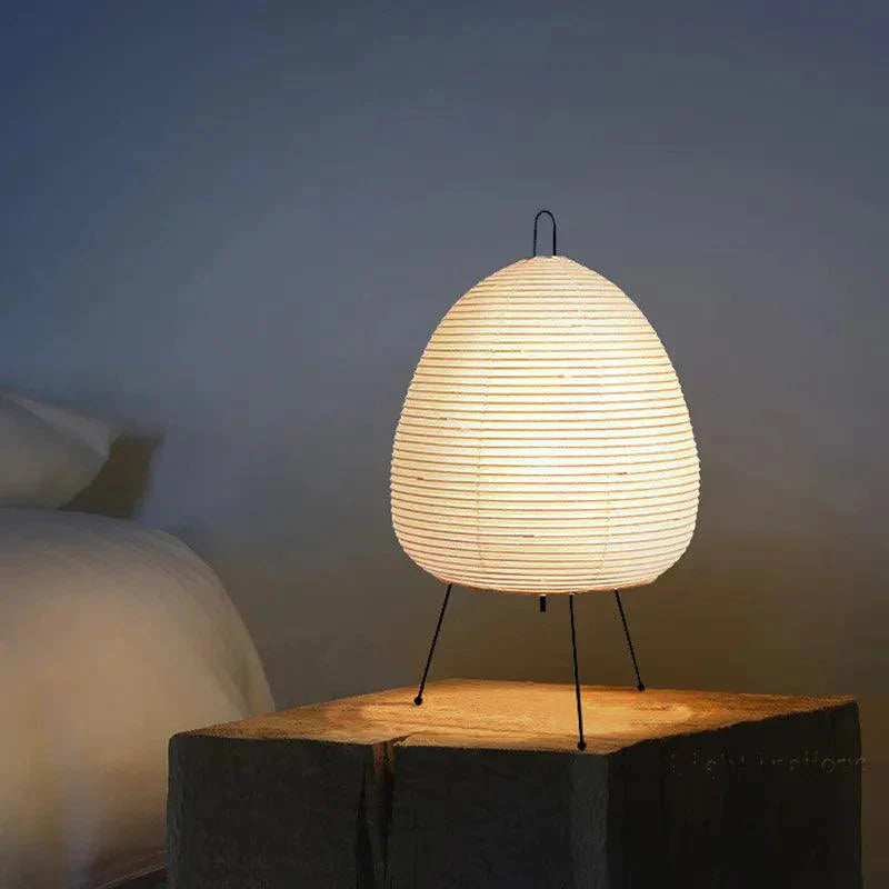 Luminaire Élégant Lampe de Table LED Moderne en Métal et Papier de Riz IL582349-ILLUMEEN.COM