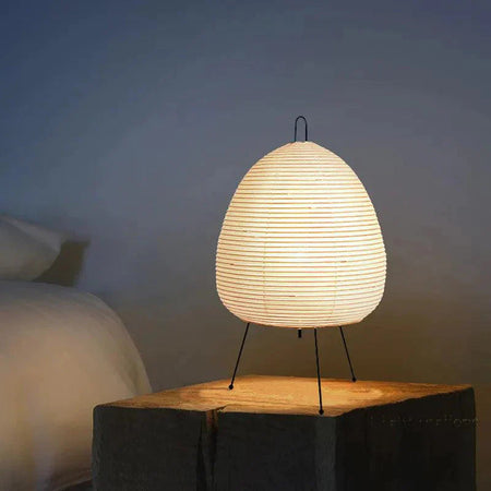 Luminaire Élégant Lampe de Table LED Moderne en Métal et Papier de Riz IL582349-ILLUMEEN.COM