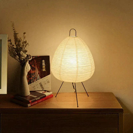 Luminaire Élégant Lampe de Table LED Moderne en Métal et Papier de Riz IL582349-ILLUMEEN.COM