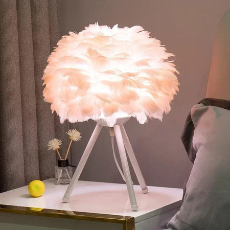 Luminaire Élégant Lampe de Table Plumes d'Oie IL582734-ILLUMEEN.COM