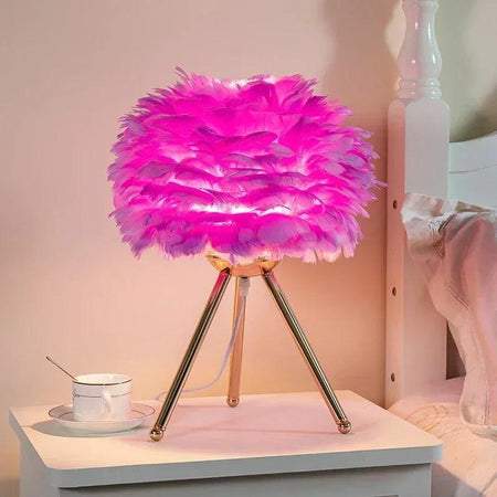 Luminaire Élégant Lampe de Table Plumes d'Oie IL582734-ILLUMEEN.COM