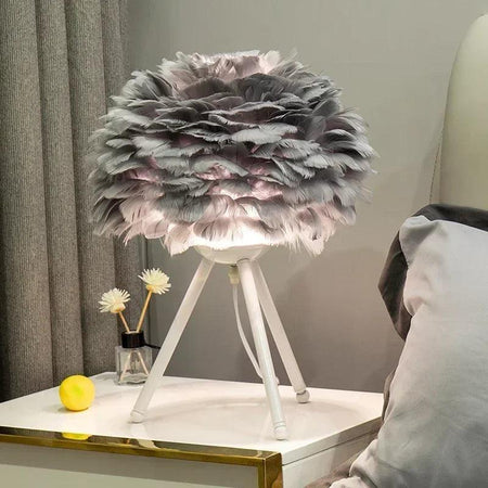 Luminaire Élégant Lampe de Table Plumes d'Oie IL582734-ILLUMEEN.COM
