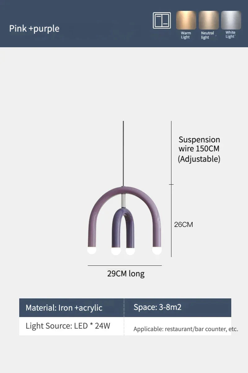 Luminaire Élégant Minimaliste avec Effet Arc-en-Ciel IL582739-ILLUMEEN.COM