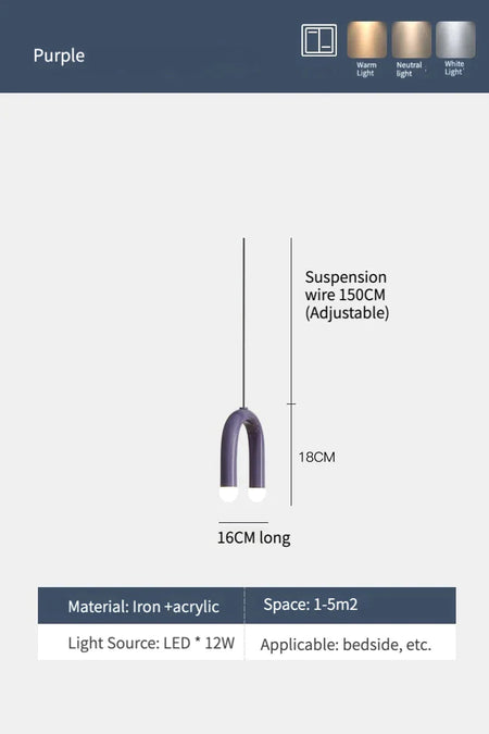 Luminaire Élégant Minimaliste avec Effet Arc-en-Ciel IL582739-ILLUMEEN.COM
