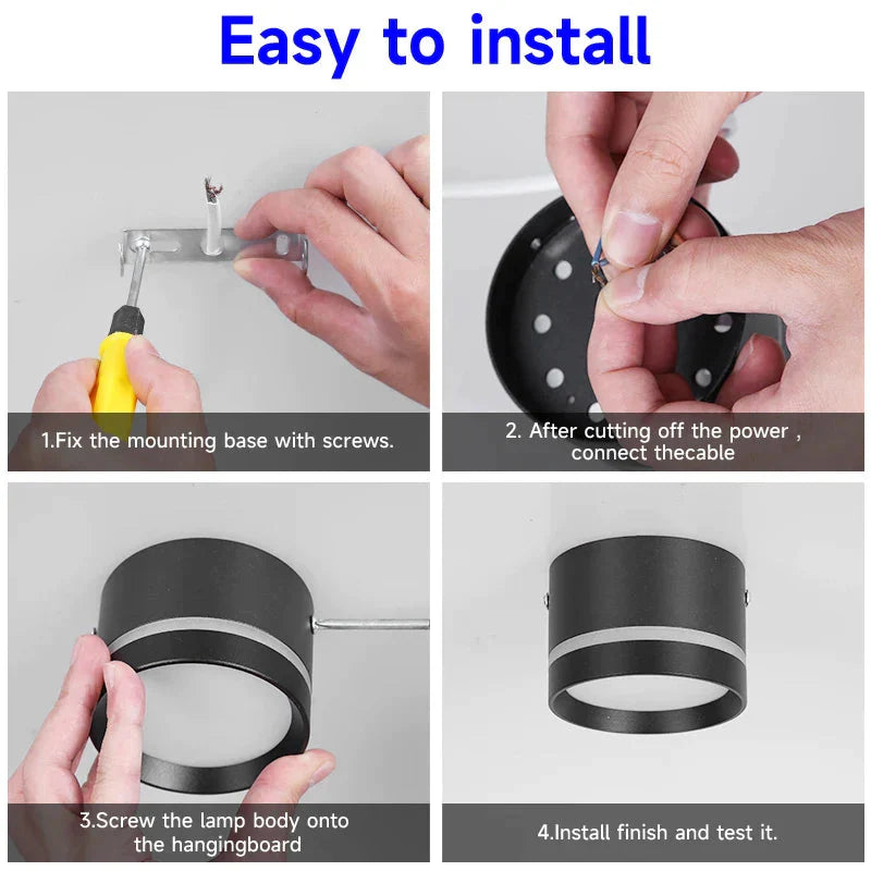 Luminaire Élégant Noir à Éclairage LED Intégré IL482316-ILLUMEEN.COM