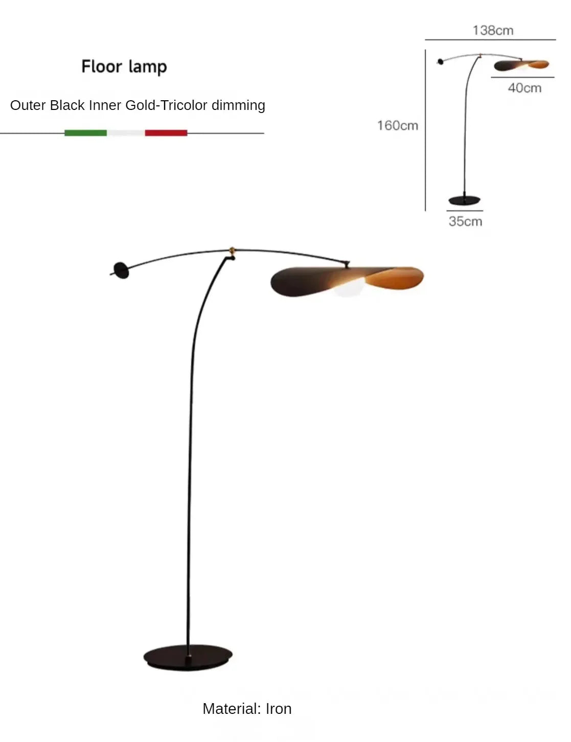 Luminaire Élégant Noir et Doré IL573829-ILLUMEEN.COM
