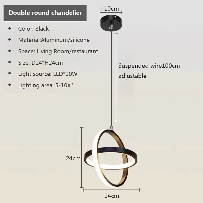 Luminaire Élégant Noir Sanoni à LED IL582304-ILLUMEEN.COM