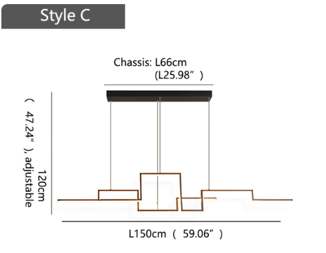 Luminaire Élégant Suspension Géométrique Moderne IL582473-ILLUMEEN.COM